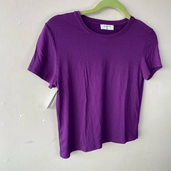 NWT• BABATON Isamu T-Shirt Purple Acai Rayon Spandex Soft Tee NWT Size S - Picture 4 of 10